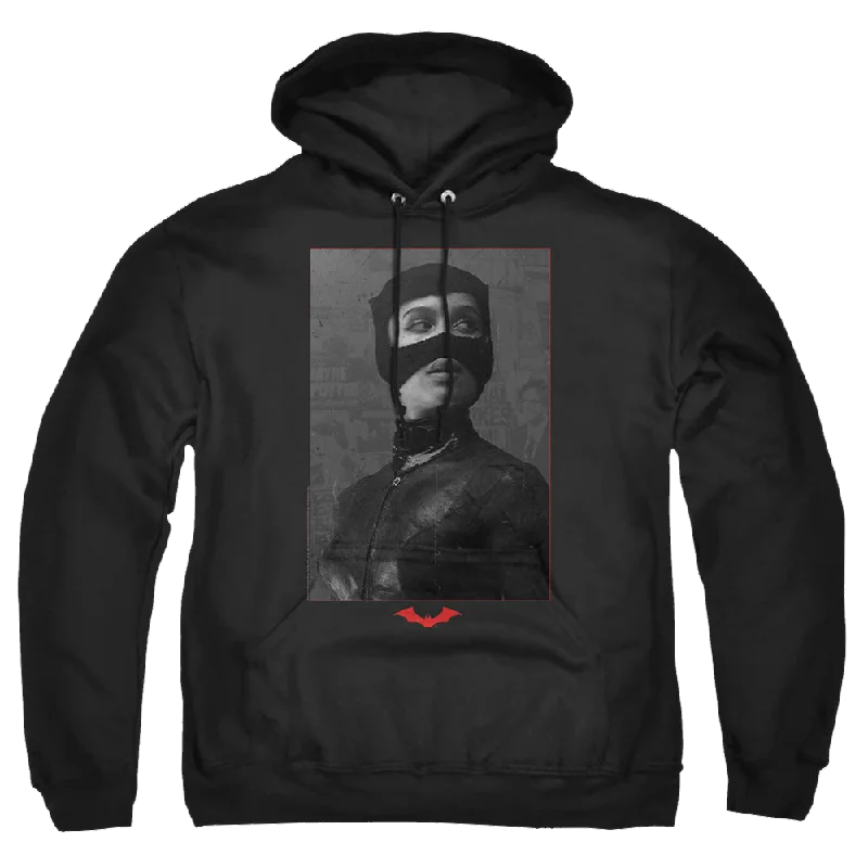 The Batman (2022) Catwoman Worn Portrait - Pullover Hoodie Flutter Sleeve Feminine