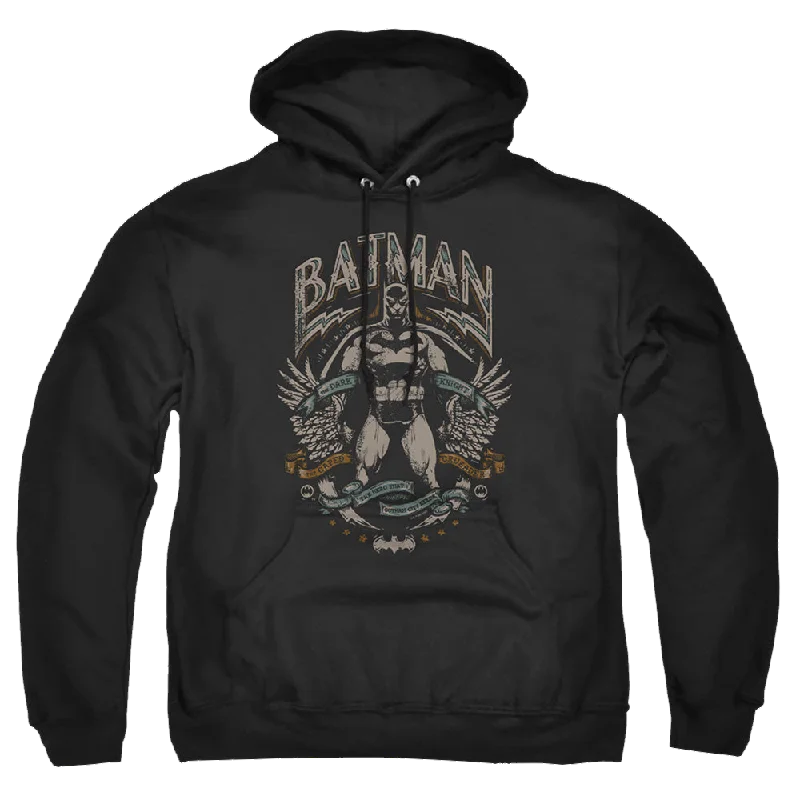 The Batman (2022) Gotham Hero On Black - Pullover Hoodie Asymmetrical Hem Sweater