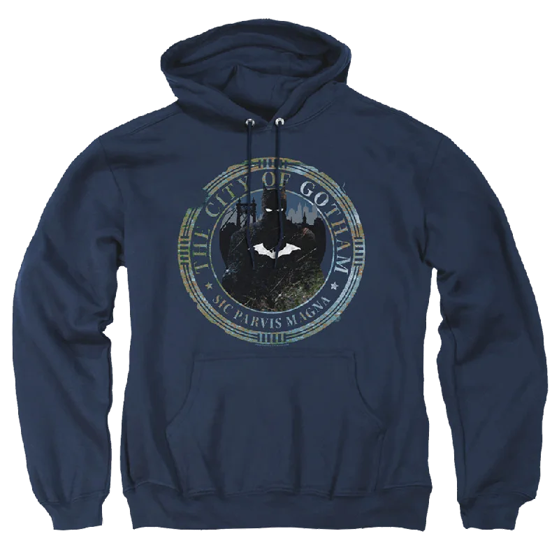 The Batman (2022) Gotham Seal - Pullover Hoodie Cap Sleeve Casual