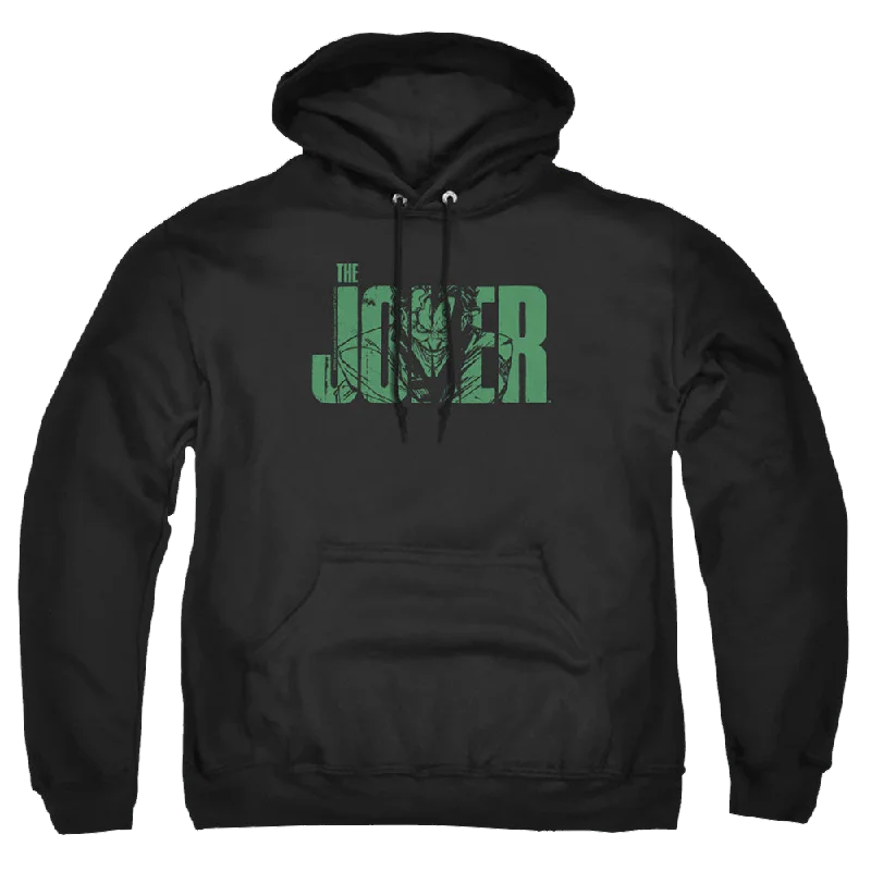 The Batman (2022) Joker Text On Black - Pullover Hoodie Alpaca Blend Soft