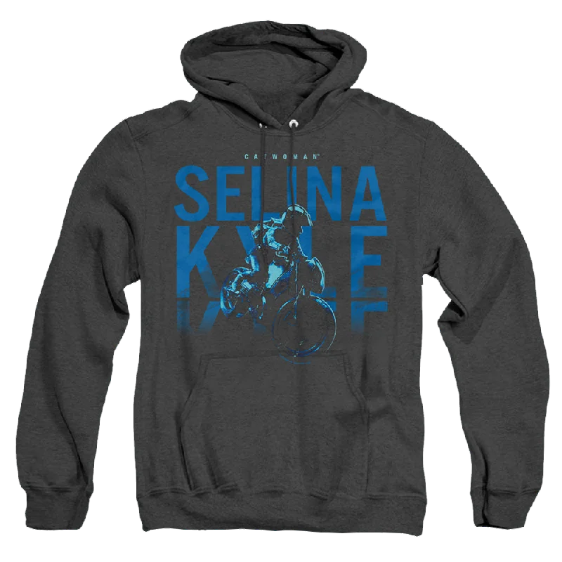 The Batman (2022) Selina Kyle Motorcycle - Heather Pullover Hoodie Button Front Sweater