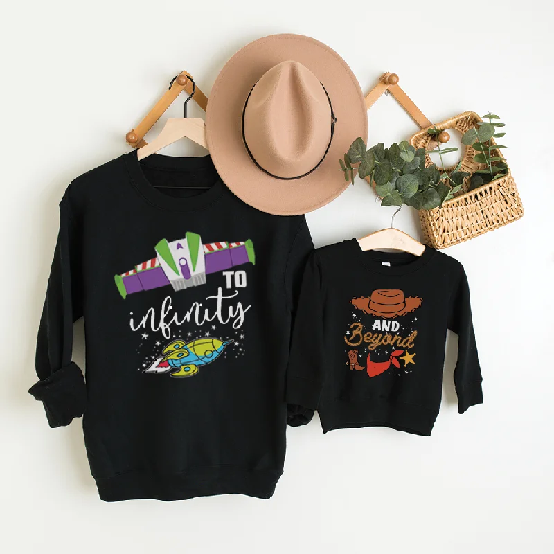 To Infinity & Beyond Matching Black Sweatshirts