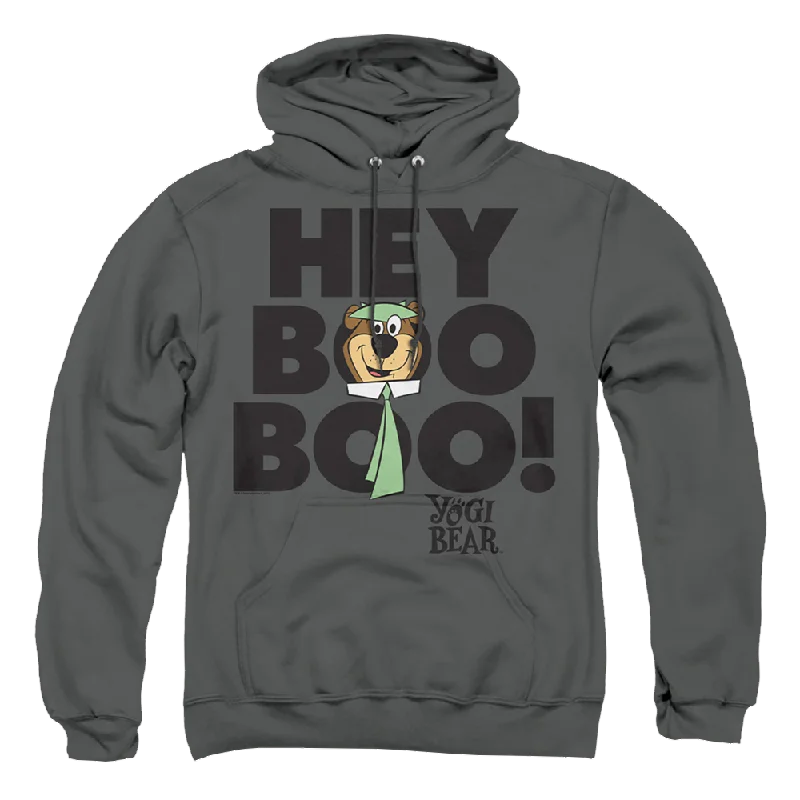 Yogi Bear Hey Boo Boo - Pullover Hoodie Sheath Sleeve Elegant