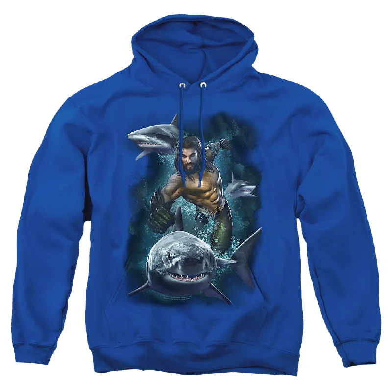 Aquaman Movie Swimming With Sharks - Pullover Hoodie