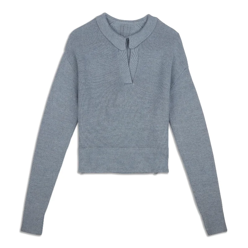 Collared Merino Wool-Blend Sweater - Resale