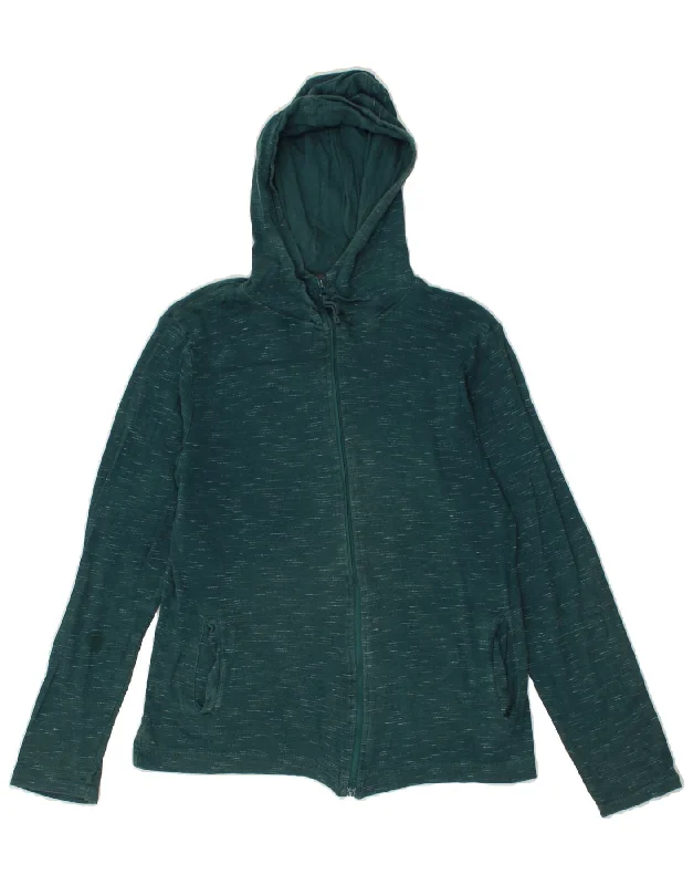 MOUNTAIN WAREHOUSE Womens Zip Hoodie Sweater UK 14 Large Green Flecked