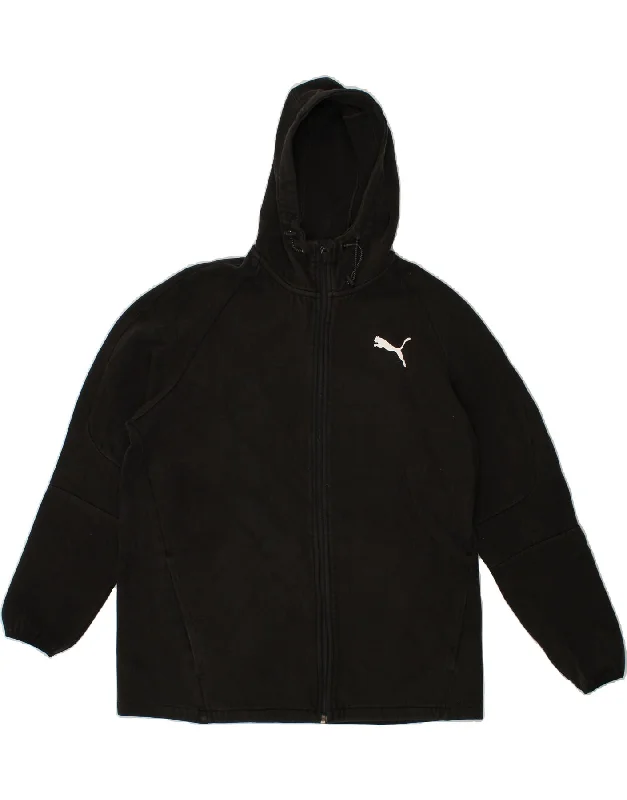 PUMA Mens Zip Hoodie Sweater XL Black Cotton