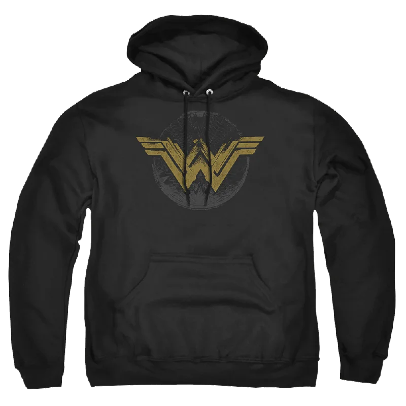 Wonder Woman Distressed Logo Pullover Hoodie