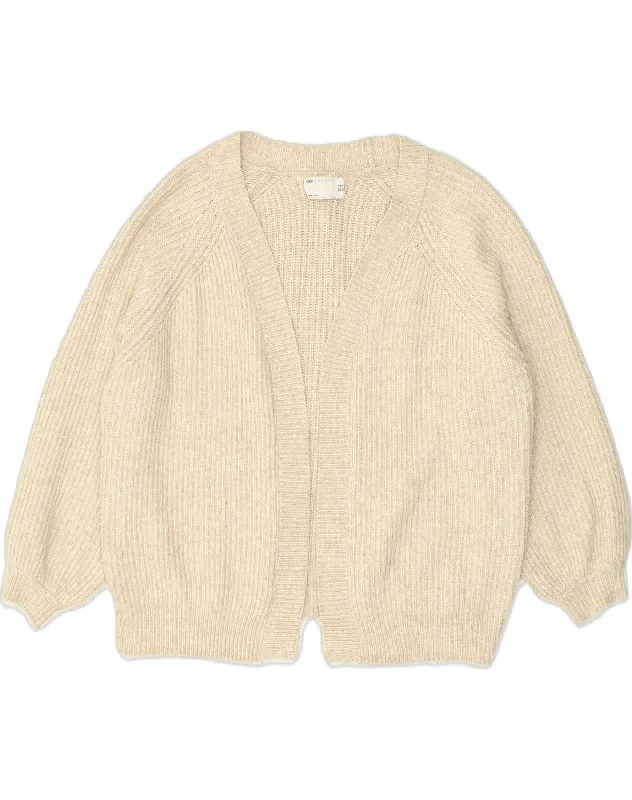 ASOS Womens Oversized Cardigan Sweater UK 8 Small  Beige Acrylic Long Cardigan Short Cardigan Medium Cardigan
