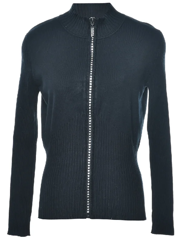 Black Cardigan - S Stretchy Elastic Breathable