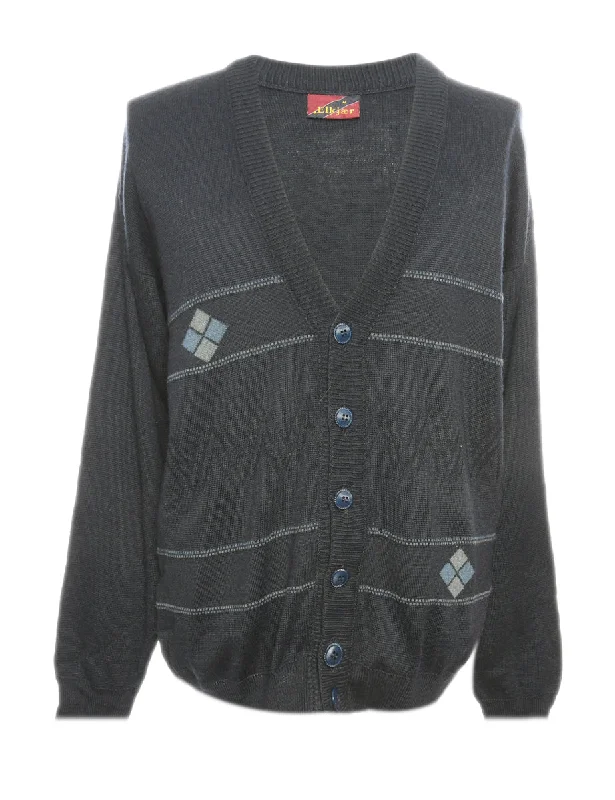 Blue Long Sleeved Cardigan - M Machine Wash Dry Clean Hand Wash