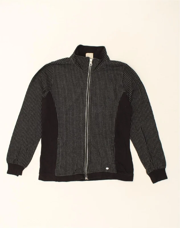 CHAMPION Womens Herritage Fit Cardigan Sweater UK 16 Large Black Elegant Classic Vintage