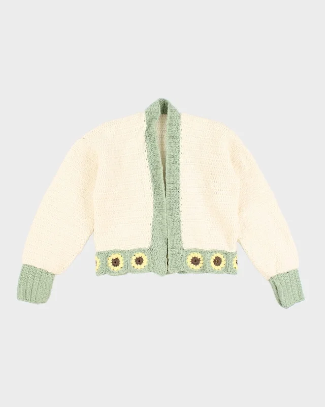 Darling Handknit Cardigan - S Zippered Buttoned Snapped