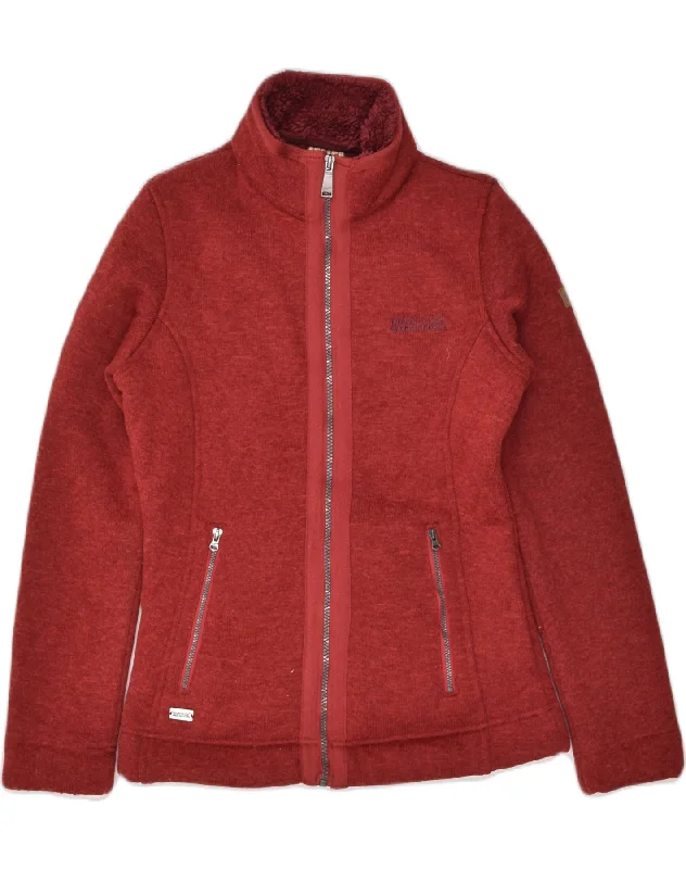 REGATTA Womens Sherpa Cardigan Sweater UK 10 Small  Red Polyester Modern Contemporary chic