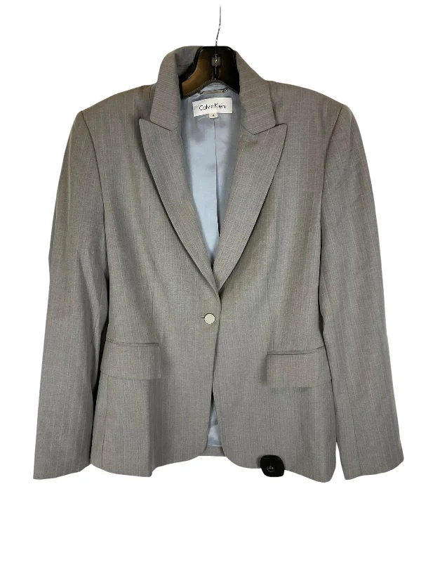 Blazer By Calvin Klein In Grey, Size: S