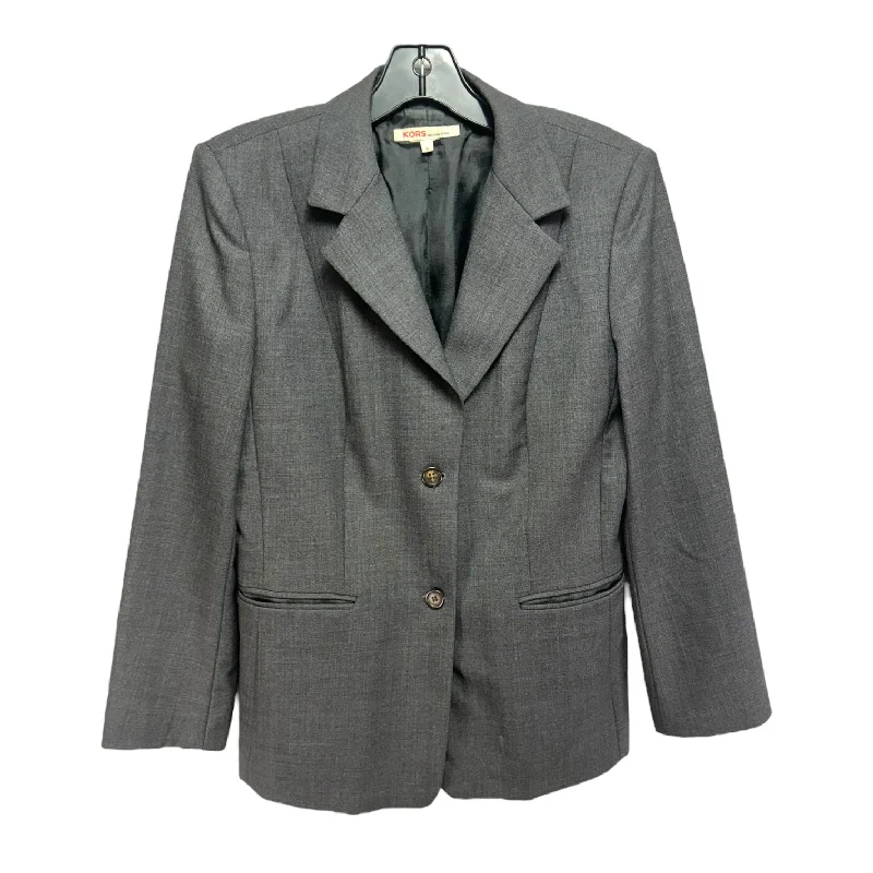 Blazer By Michael By Michael Kors In Grey, Size: 8