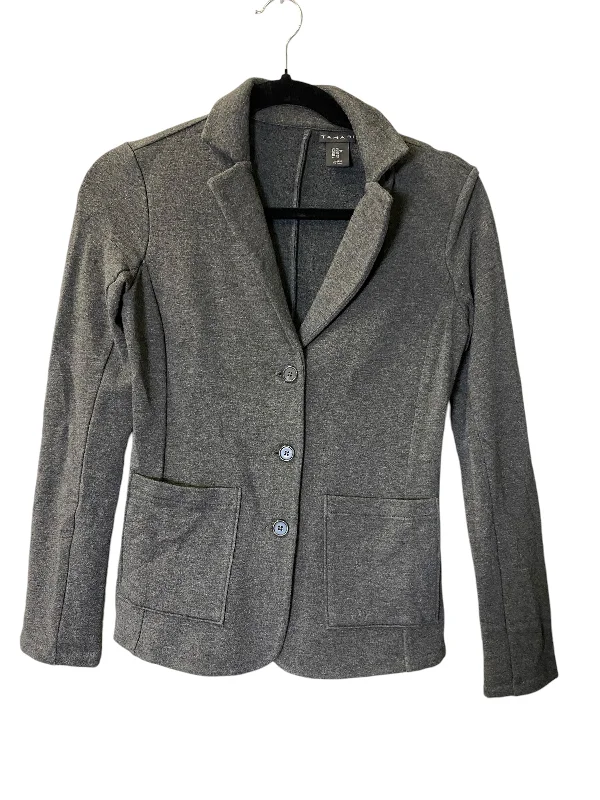 Blazer By Tahari By Arthur Levine In Grey, Size: Xs