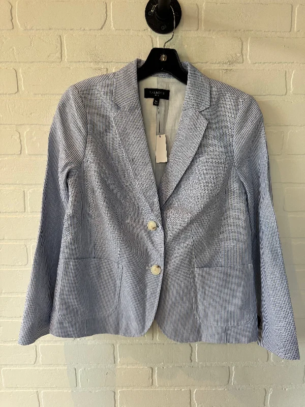 Blazer By Talbots In Blue & White, Size: Mp Women's Elegant Suit