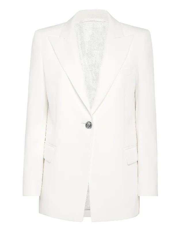 Cady Blazer Crystal Skull with Crystals Women's Trendy Jacket