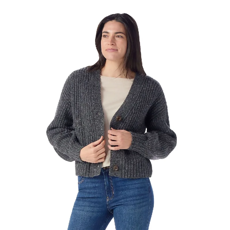 Cozy Lodge Cropped Cardigan Sweater Fleece Fabric Down Fabric Feather Fabric