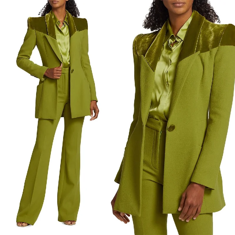 Color Matching Women Pants Suits For Wedding Mother of the Bride Suit Evening Party Blazer 2 Pieces Women's Vintage Suit