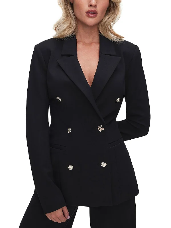 Womens Notch Collar Suit Separate Double-Breasted Blazer Women's Handmade Blazer