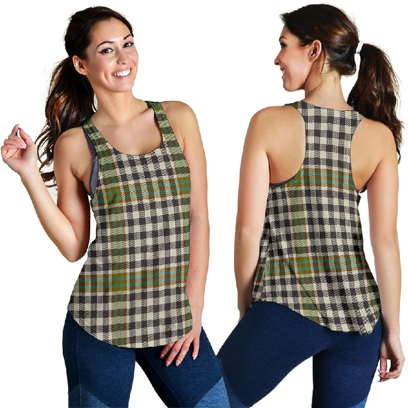 Burns Check Tartan Women Racerback Tank Top flirty tank top