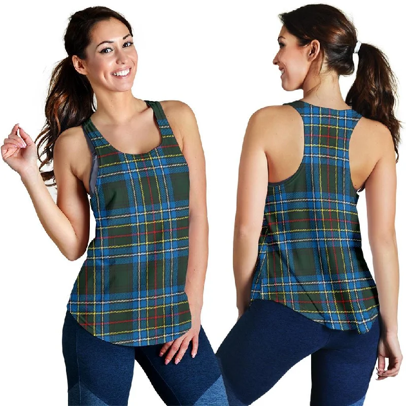 Cockburn Modern Tartan Women Racerback Tank Top charcoal tank top