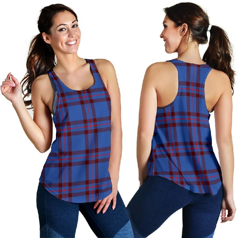 Elliot Modern Tartan Women Racerback Tank Top gym tank top