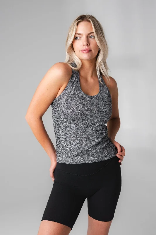 Vitality Energy® Tank - Midnight Marl charcoal tank top