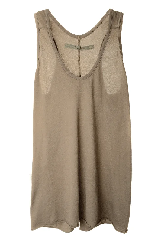 ENZA COSTA LOOSE Racer Pebble Tank lavender tank top
