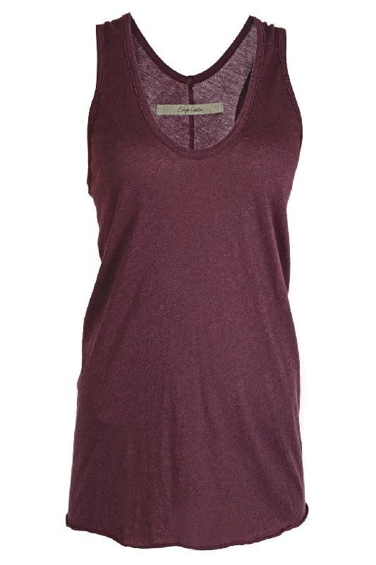 ENZA COSTA LOOSE Racer Wine Tank basic tank top