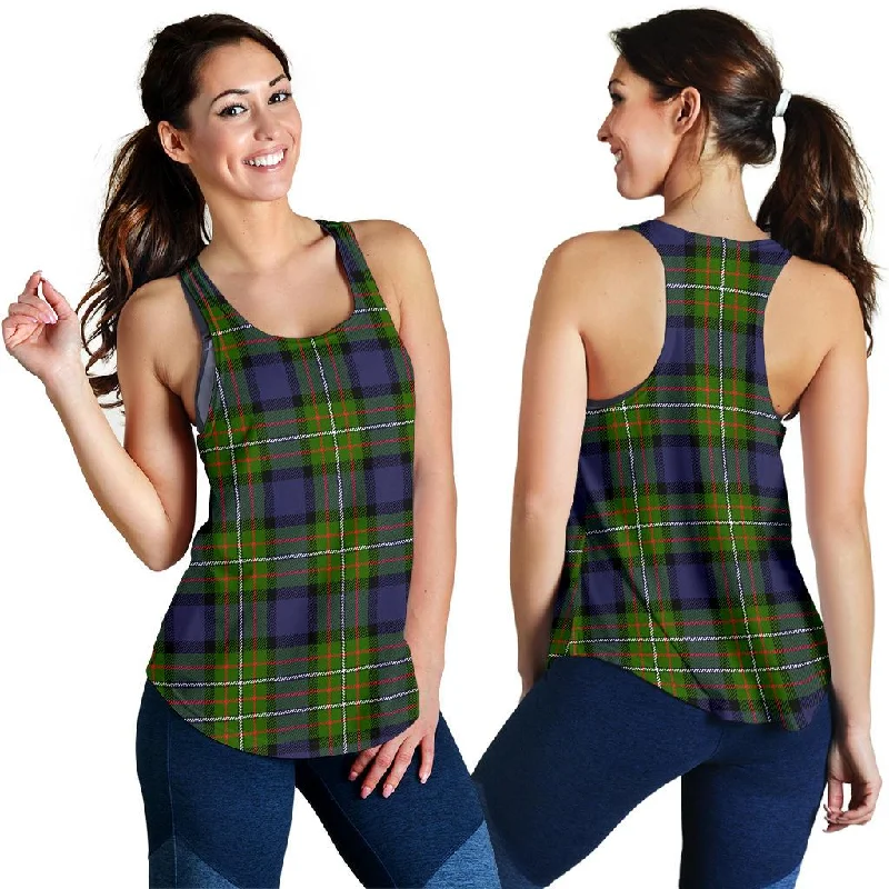Fergusson Modern Tartan Women Racerback Tank Top bright tank top