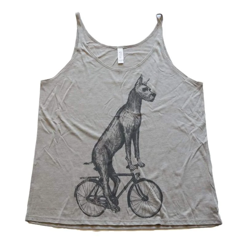 Great Dane on a Bicycle Women's Tank Top flirty tank top