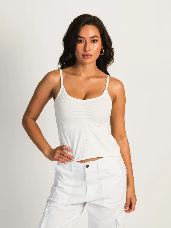 HARLOW ABBY PRINT TANK - BLUE DITSY stylish tank top
