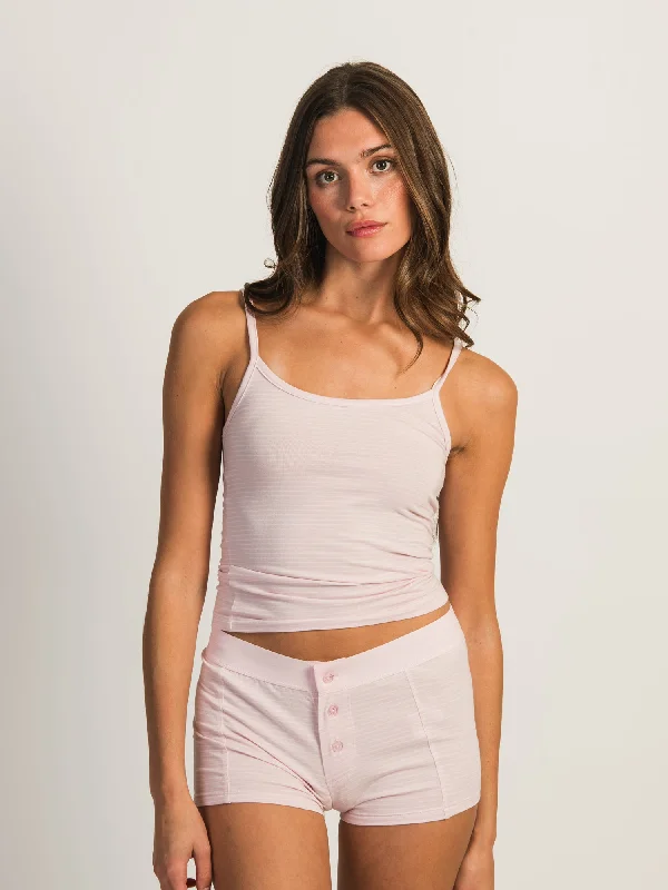 HARLOW BRIAR STRIPED TANK - LIGHT PINK bright tank top