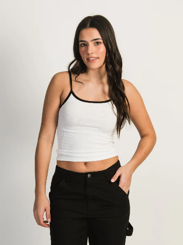 HARLOW LOGAN TANK TOP - WHITE playful tank top