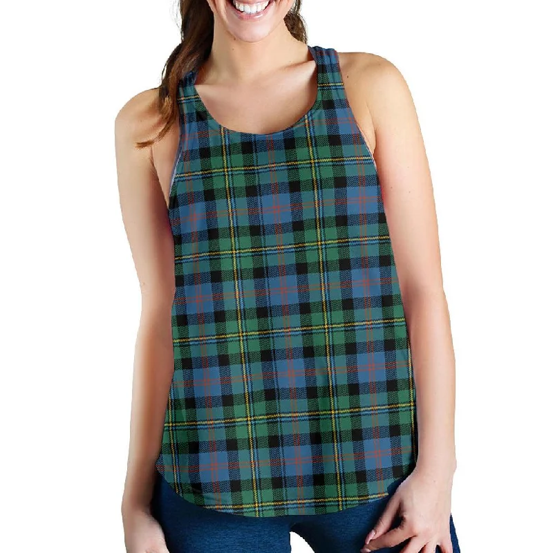 Malcolm (MacCallum) Ancient Tartan Women Racerback Tank Top cutout tank top