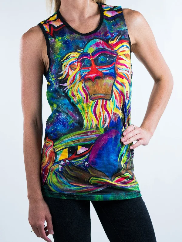 Meditating Rafiki Unisex Tank Top adorable tank top