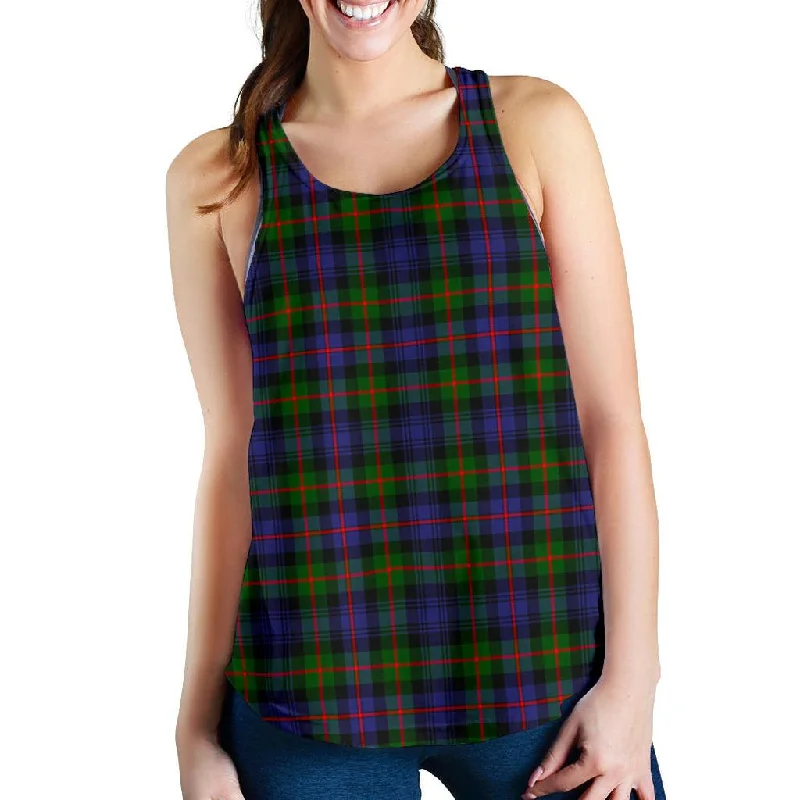 Murray of Atholl Modern Tartan Women Racerback Tank Top activewear tank top