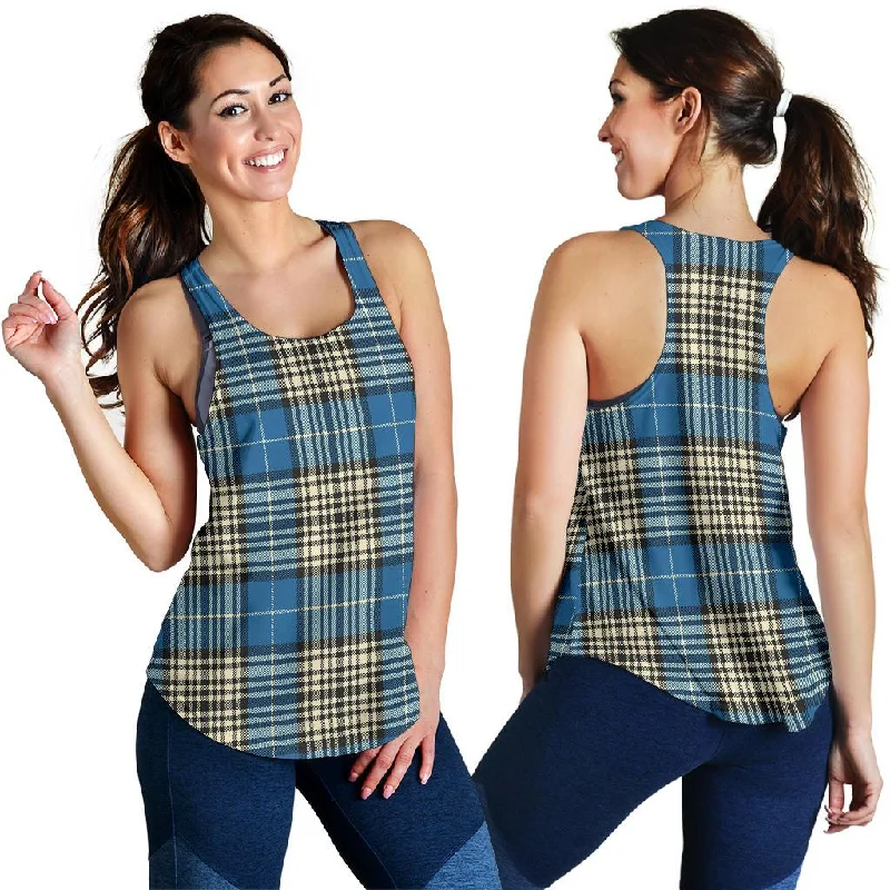 Napier Ancient Tartan Women Racerback Tank Top lime green tank