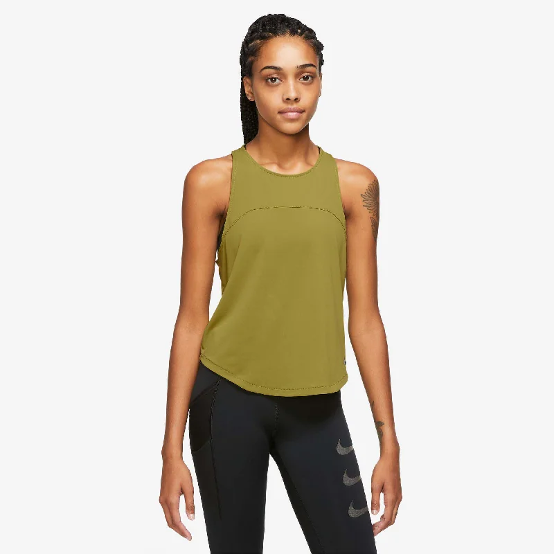 Nike | Women's Dri-FIT ADV Run Division Running Tank Top - Moss breathable tank top