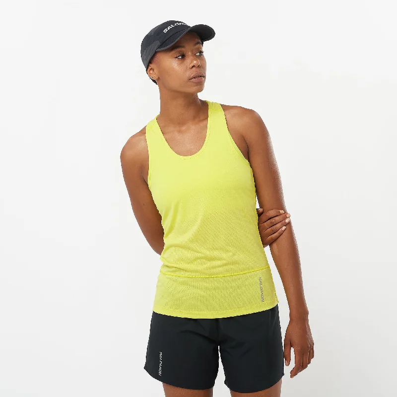 Salomon | Women's Cross Run Tank - Sulphur Spring mint tank top