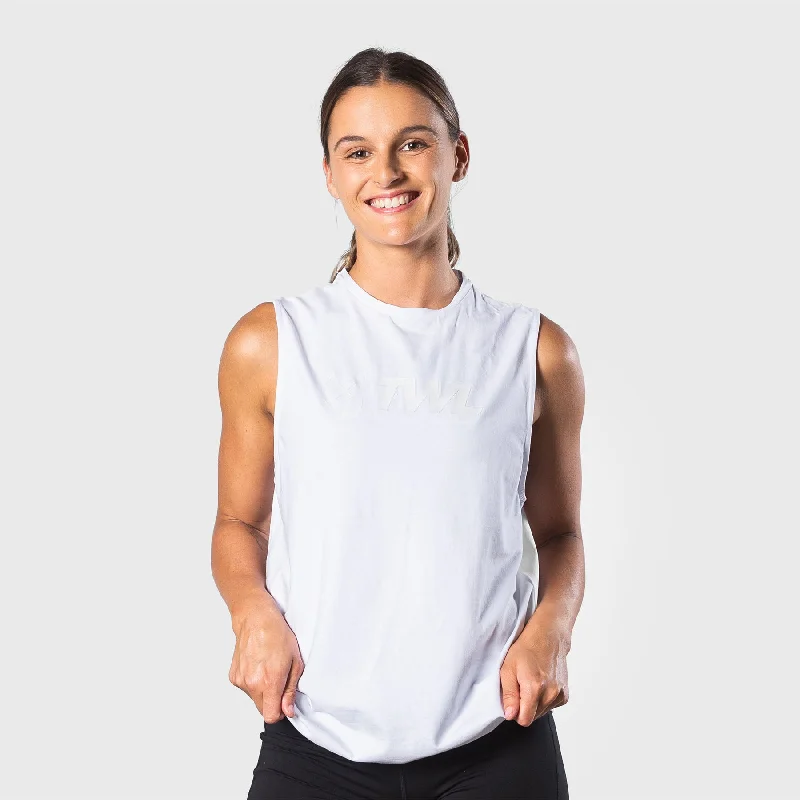 TWL - WOMEN'S EVERYDAY MUSCLE TANK - WHITE soft tank top
