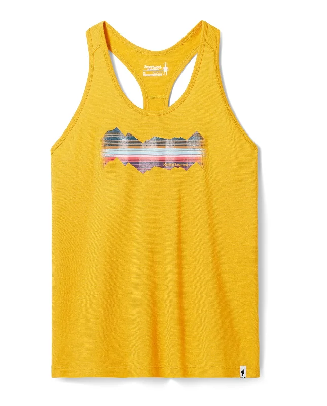 W Smartwool Mountain Horizon Graphic Tank ribbed tank top