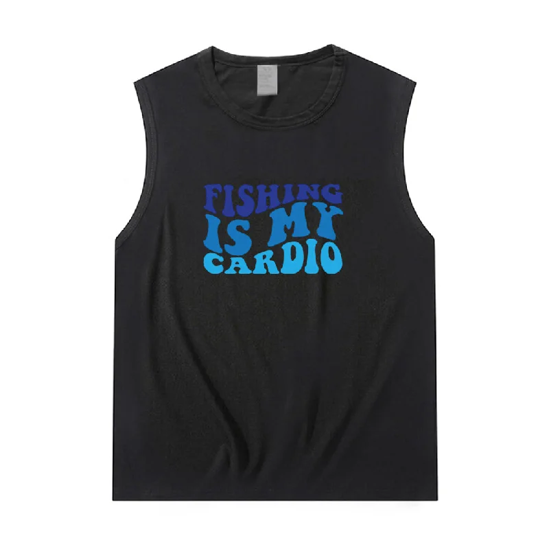 Women FISHING IS MY CARDIO Tank Top long tank top