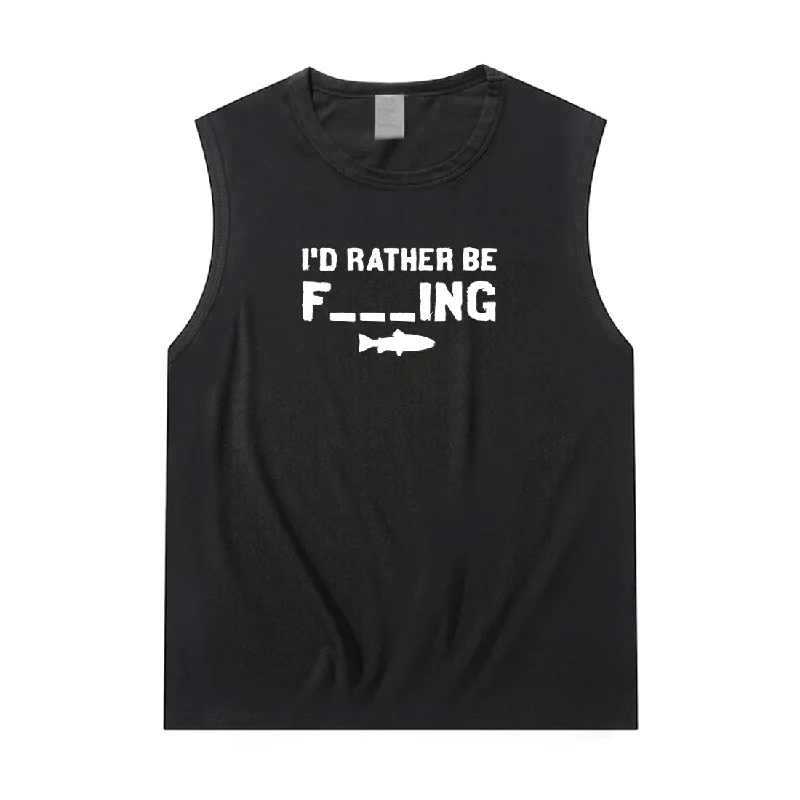 Women I'D RATHER BE F_ING Tank Top sheer tank top