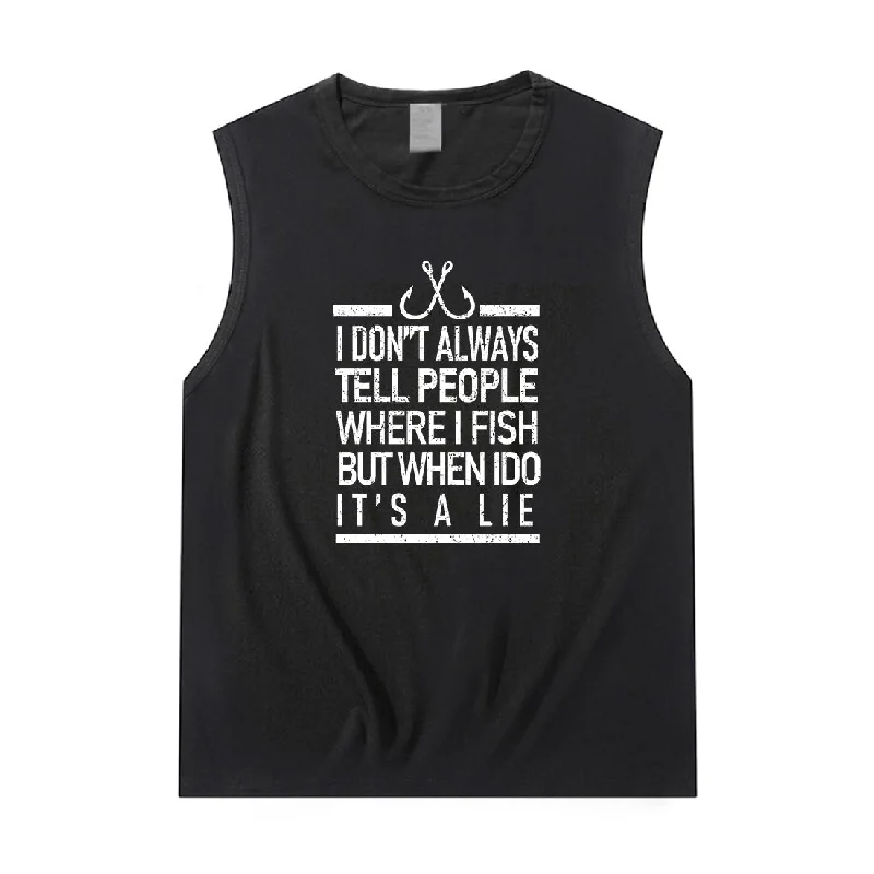 Women NOT TELL PEOPLE WHERE I FISH Tank Top essential tank top
